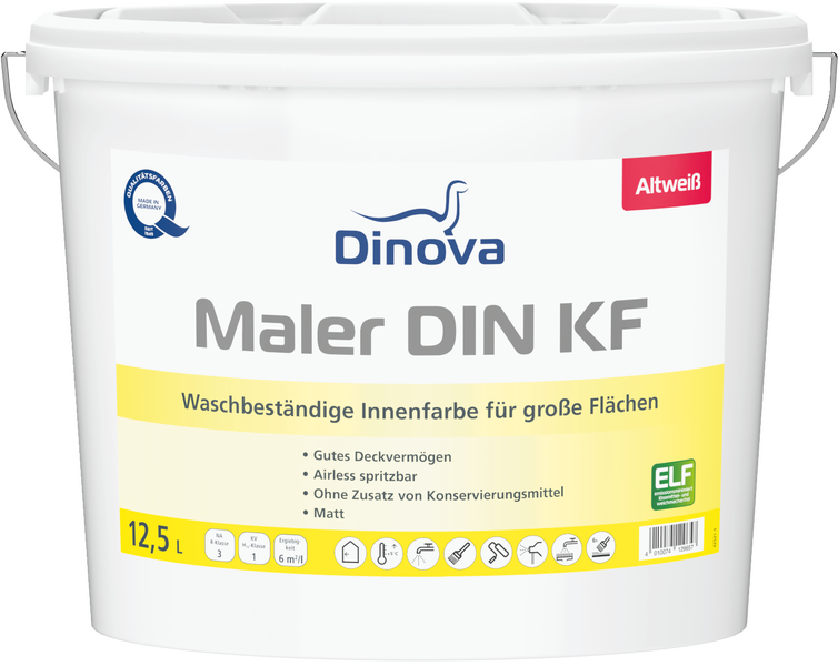 Dinova Maler DIN KF Innen Wandfarbe 12,5L