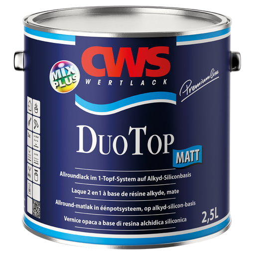 CWS WERTLACK DuoTop matt 0,75L / 2,5L-Lack-MM Farben
