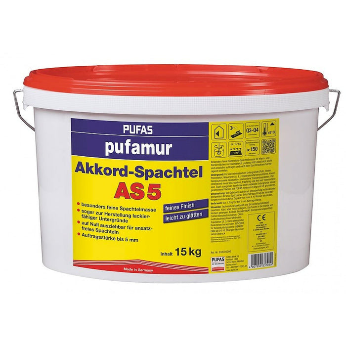 Pufas pufamur Akkord-Spachtel AS5 15kg-4007954337059-MM Farben