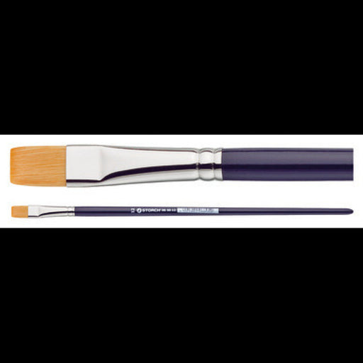 Storch Ölmalpinsel Gr.2 Torayhaar Goldfarben Flach Stiel Lang-4001941066007-MM Farben